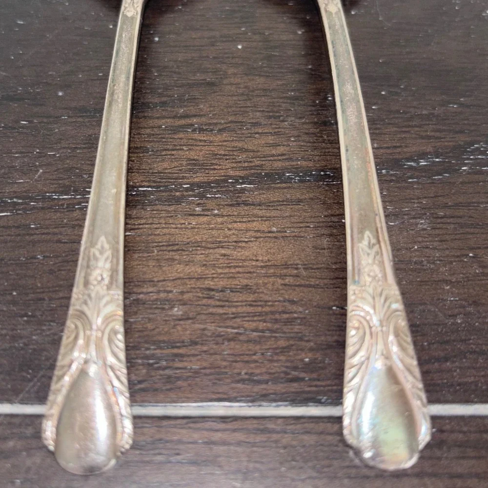 Vintage Depression Era‎ 1940s Wm Rogers Avalon Cabin Silver Plated (2) Teaspoons